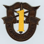 Special Forces Crest Patch with 1st Group Number (Subdued w/ Gold) - Item Number: P-01200S