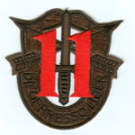 Special Forces Crest Patch with 11th Group Number (Subdued w/ Red) - Item Number: P-03700S