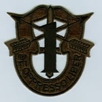 Special Forces Crest Patch with 1st Group Number (Subdued) - Item Number: P-01100S