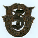 Special Forces Crest Patch with 5th Group Number (Subdued) - Item Number: P-02100S