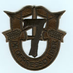 Special Forces Crest Patch with 7th Group Number (Subdued) - Item Number: P-02600S